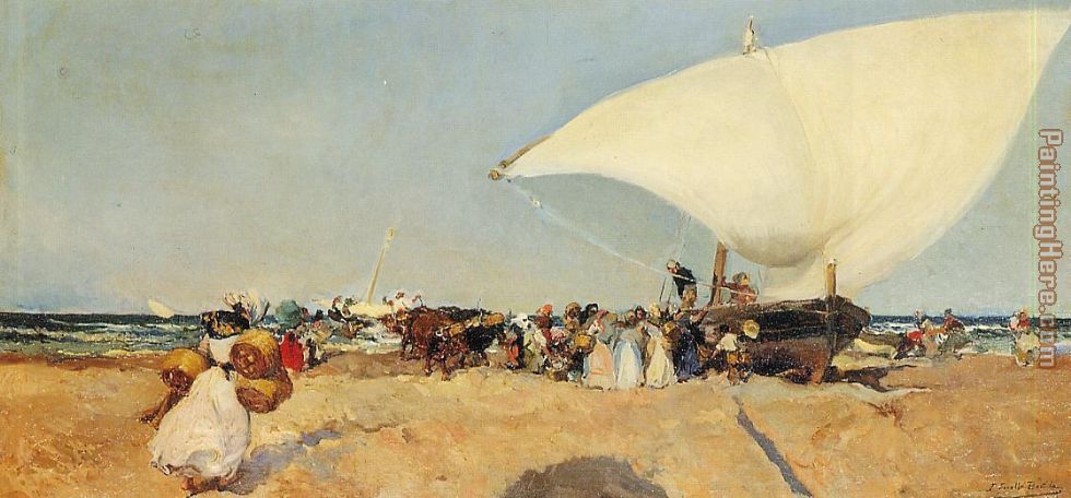 Joaquin Sorolla y Bastida Arrival of the Boats
